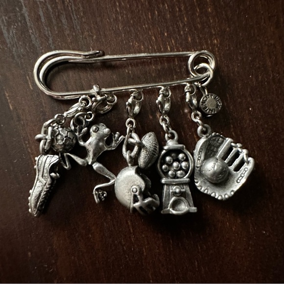 High IntenCity Jewelry - High IntenCity Charm It Sports Charm Safety Pin Brooch Athletic Collectible